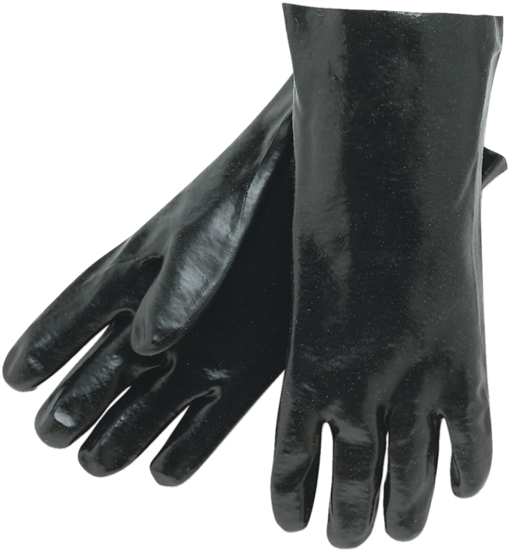 SMOOTH GRIP PVC GLOVES - ONE SIZE - 14"