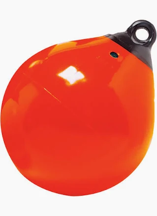 TAYLOR MADE TUFF END INFLATABLE VINYL BUOYS - 15" ORANGE