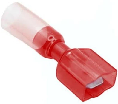 HEAT SHRINK INSULATED DISCONNECT TERMINALS - 22-18 - MALE - RED