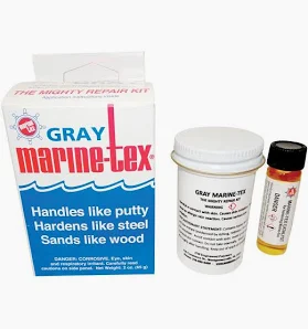 TRAVACO MARINE-TEX EPOXY PUTTY - GRAY, 14 OZ.