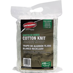 MERIT PRO RECYCLED WHITE COTTON WIPING CLOTH - 4 Lb. - #5 BLOCK