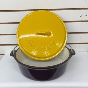 ENAMEL COATED DUTCH OVEN - 6 QT. - PURPLE & GOLD