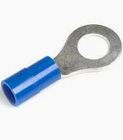 VINYL INSULATED RING TONGUE TERMINAL - BLUE - 16-14 GA X 5/16" STUD