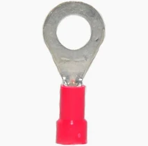 VINYL INSULATED RING TONGUE TERMINAL - 22-18 AWG - 3/8" STUD
