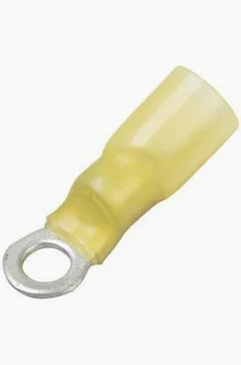 HEAT SHRINK RING TERMINAL - 12-10 - YELLOW