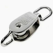 BLOCK 1-1/4" SINGLE ROUND STAINLESS STEEL - W/LOOP