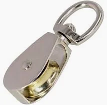 BLOCK 1-1/4" SINGLE SWIVEL STAINLESS STEEL