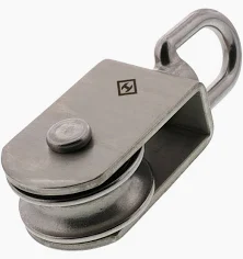 BLOCK 2" SINGLE SQUARE STAINLESS STEEL