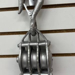 BLOCK  4" TRIPLE STEEL - W/ HOOK - IMPORTED