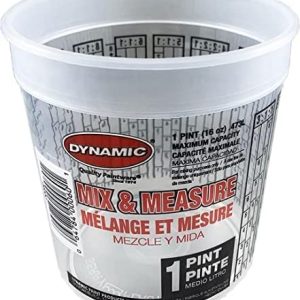 DYNAMIC 1 PINT MIX & MEASURE DISPOSABLE PAINT PAIL PLUS RATIOS