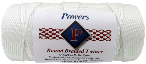 WHITE ROUND BRAIDED TWINE #42 / 1LB SPOOL