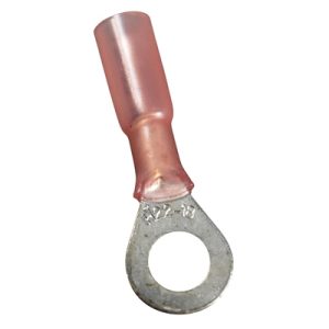 MARPAC HEAT SHRINK RING TONGUE TERM. 22-18 AWG 1/4" EYE / RED