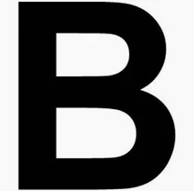 BERNARD 3" BLACK LETTER "B"