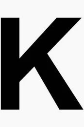 BERNARD 3" BLACK LETTER "K"