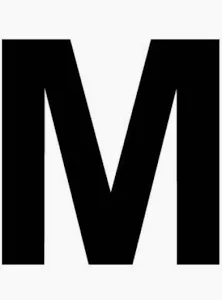 BERNARD 3" BLACK LETTER "M"