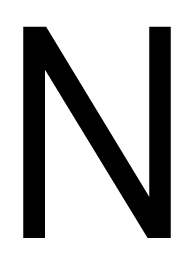 BERNARD 3" BLACK LETTER "N"