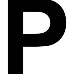 BERNARD 3" BLACK LETTER "P"