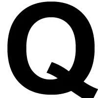 BERNARD 3" BLACK LETTER "Q"