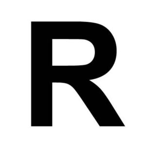 BERNARD 3" BLACK LETTER "R"