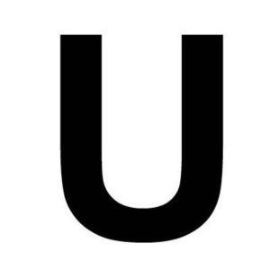 BERNARD 3" BLACK LETTER "U"