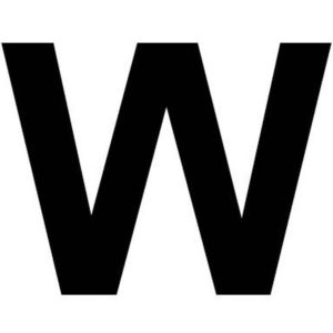 BERNARD 3" BLACK LETTER "W"