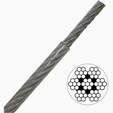 CABLE 1/8"-3/16" VINYL COATED GALVANIZED AIRCRAFT  7 X 7