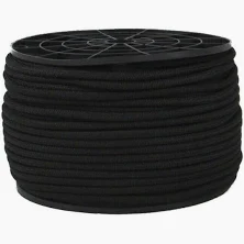 SHOCK CORD BLACK 1/4"