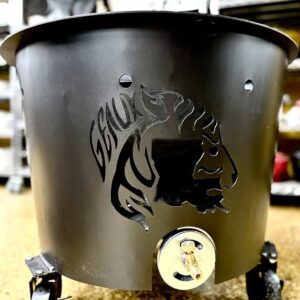 CAJUN CLASSIC 15/20 GAL ROLLING BURNER STAND - "TIGER LA" CUT OUT