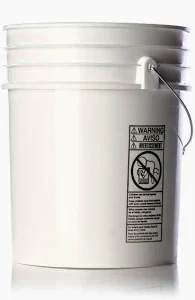 LEAKTITE 5 GAL WHITE PAIL/BUCKET W/ WIRE HANDLE